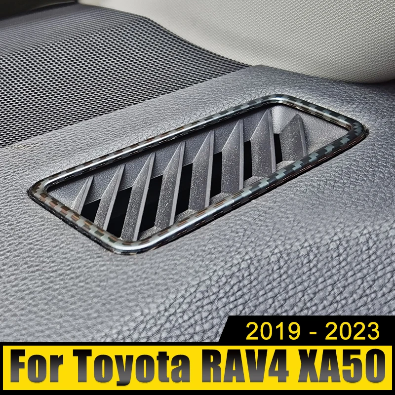 

For Toyota RAV4 XA50 2019 2020 2021 2022 2023 RAV 4 Hybrid Stainless Car Center Console Air Conditioner Vent Outlet Cover Trims