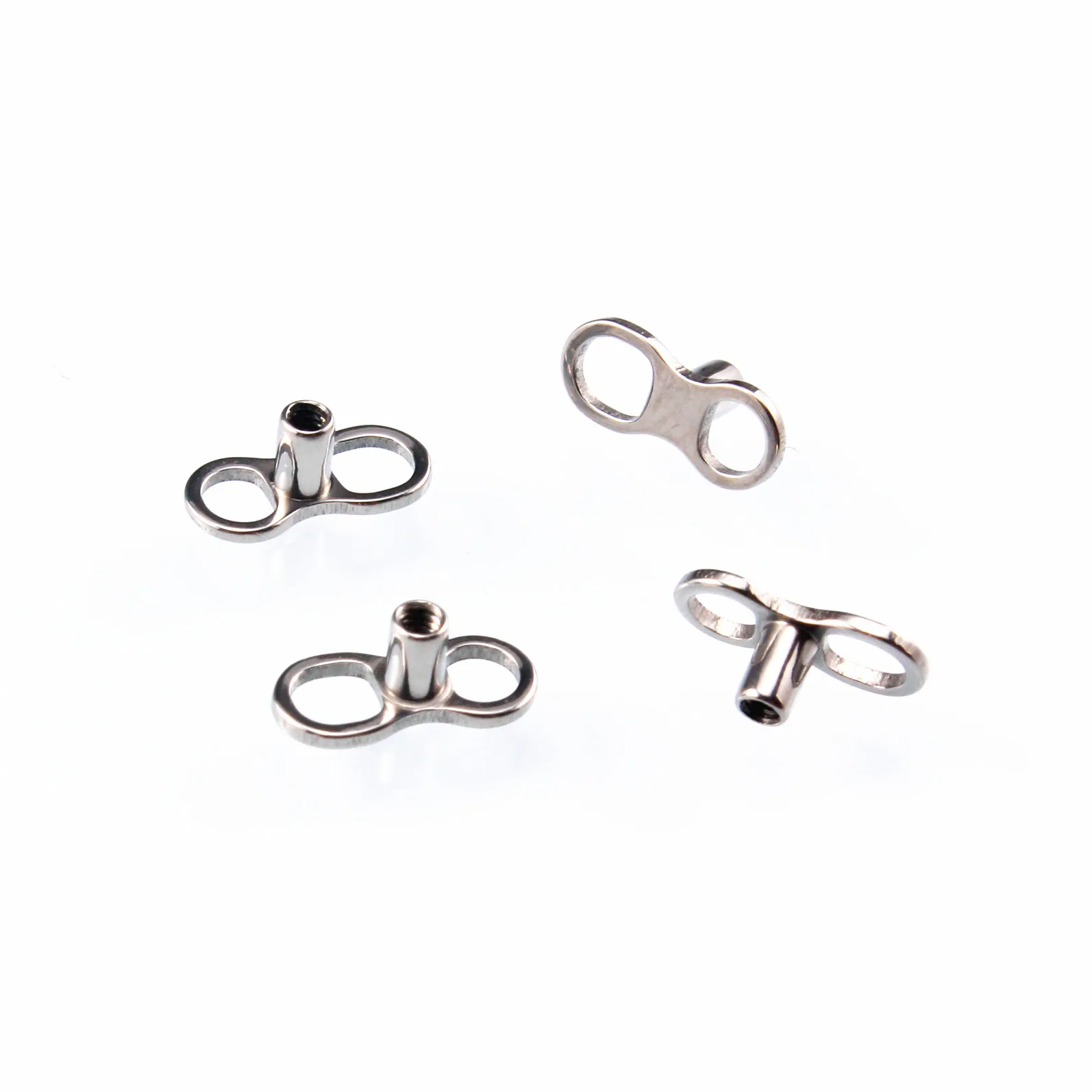 Замена титанового дермального якоря ASTM F136 с 2 отверстиями основа для пирсинга