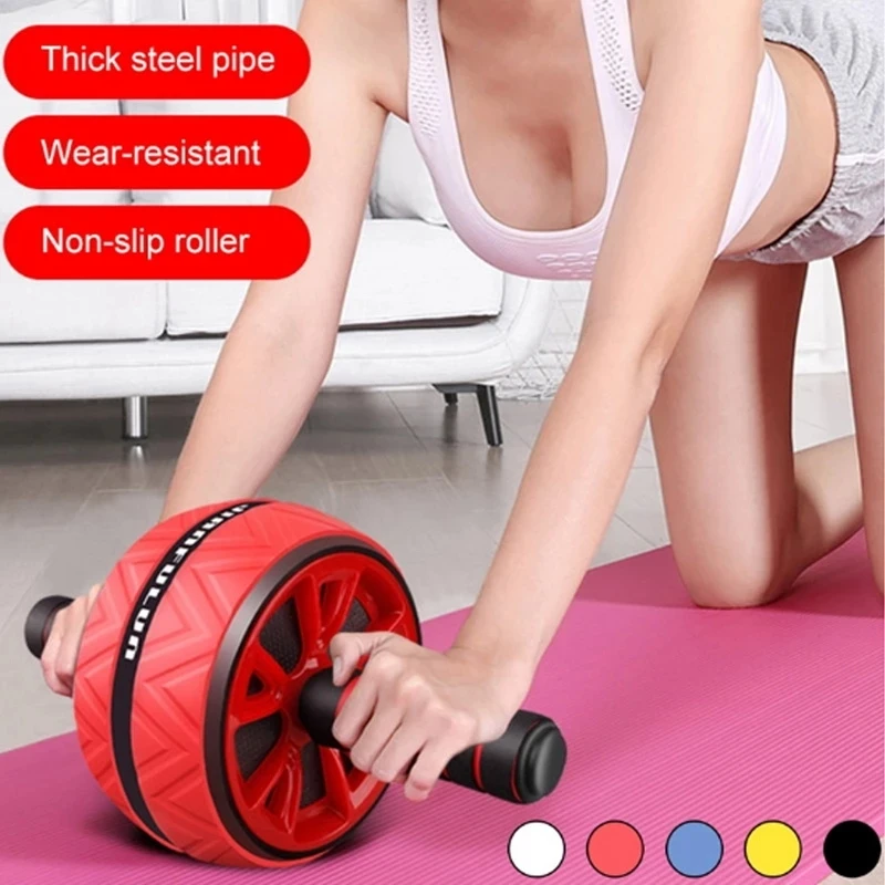 

2022 New AB Roller No Noise Abdominal Wheel Ab Roller Non-slip Stretch Trainer For Arm Waist Leg Exercise Gym Fitness Equipment