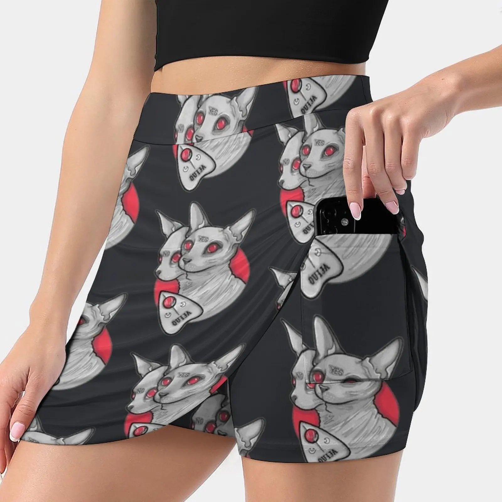 Женская юбка с котом Ouija юбки в эстетическом стиле новые модные короткие