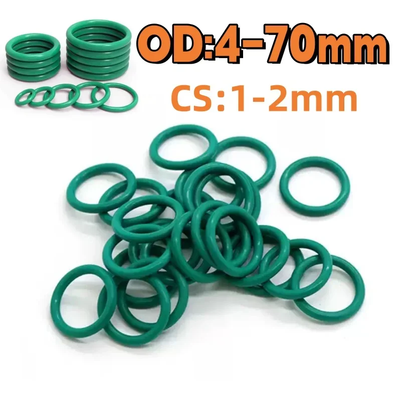 

Уплотнительные кольца из фторкаучука CS 1/1,5/2 мм FKM, зеленая уплотнительная прокладка, изоляционное масло, высокая термостойкость, резиновая уплотнительная кольцевая шайба