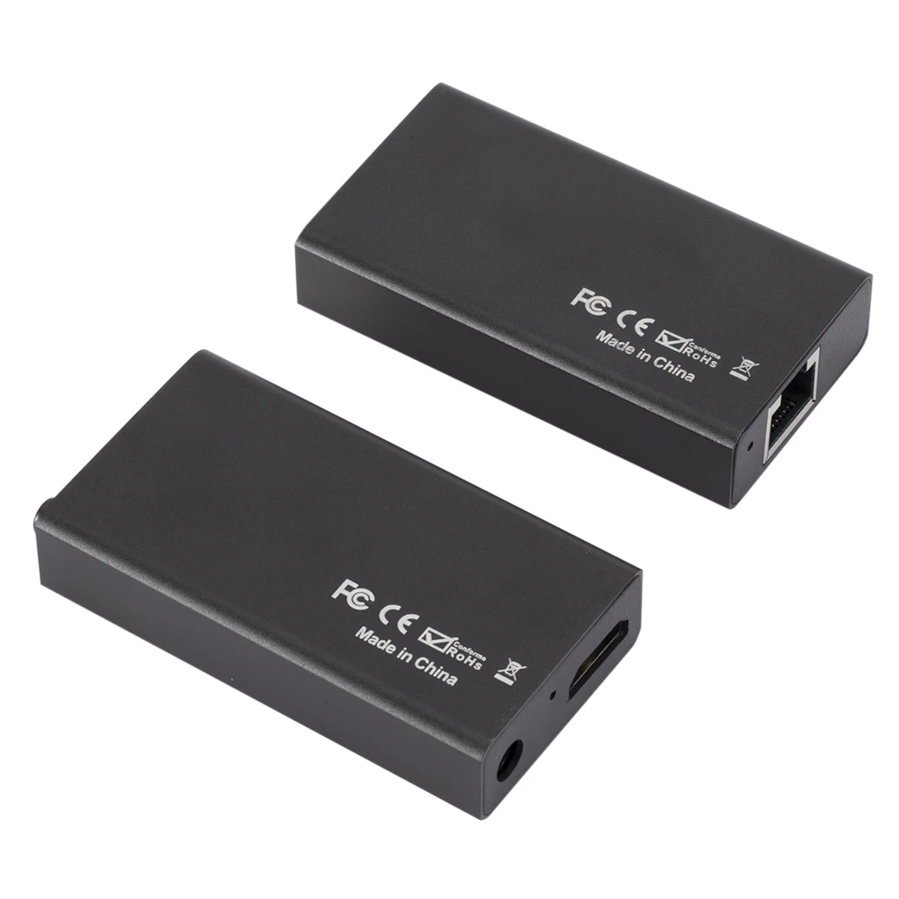 Mini 60M HDMI Extender Cable (Receiver &amp Transmitter ) Over signle RJ45 Cat5e Cat6 Ethernet Sender Receiver for PC |