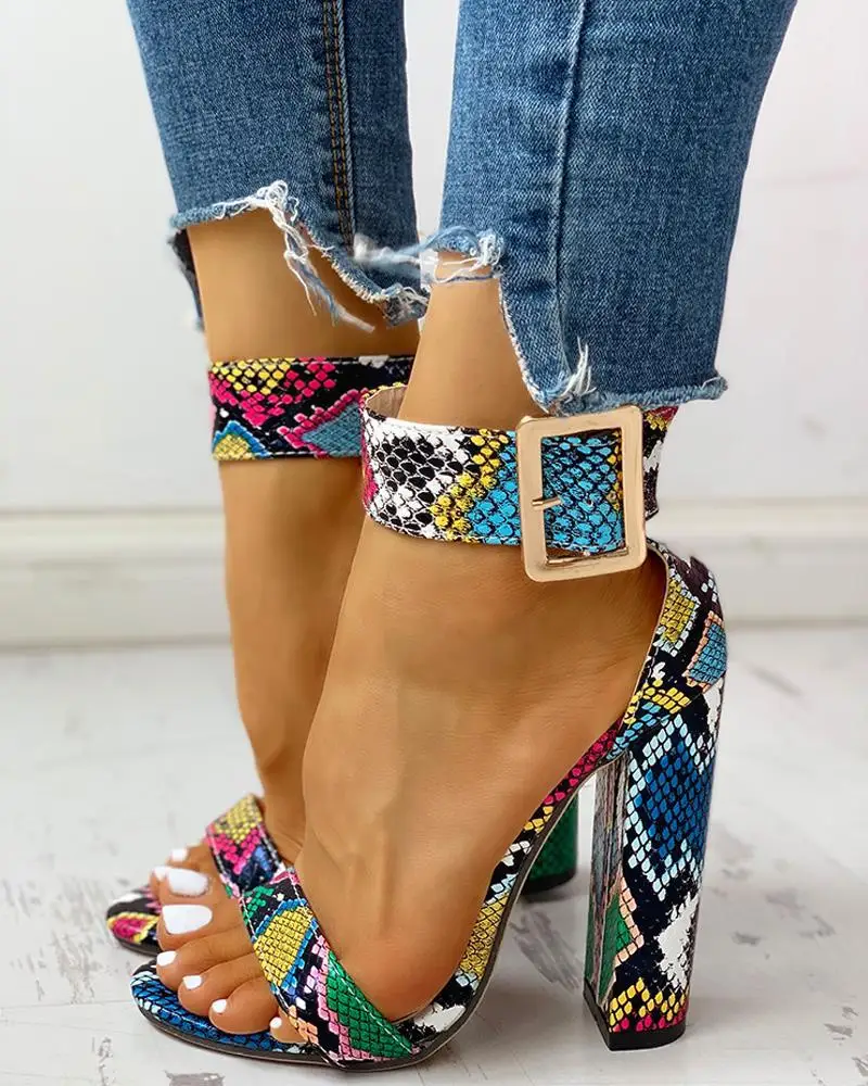 

2022 New Ladies Colorful Platform Sandals Fashion Thick High Heels Summer Women's Sandals Party Sexy Shoes Woman Big Size43