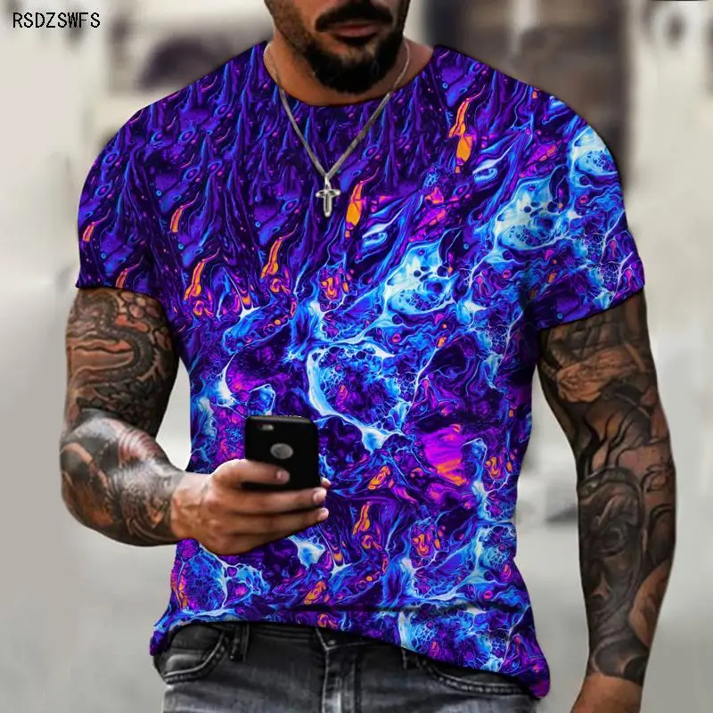 

2022 new summer casual fashion retro style oversized 5XL art 3d painted graffiti print shirt men's sweatshirt