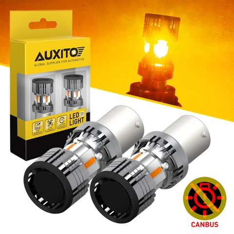 AUXITO 2 шт. BAU15S светодиодный Canbus Янтарный 1156 PY21W BA15S P21W светодиодная лампа без ошибок без гиперflash автомобильный указатель поворота индикаторная лампа