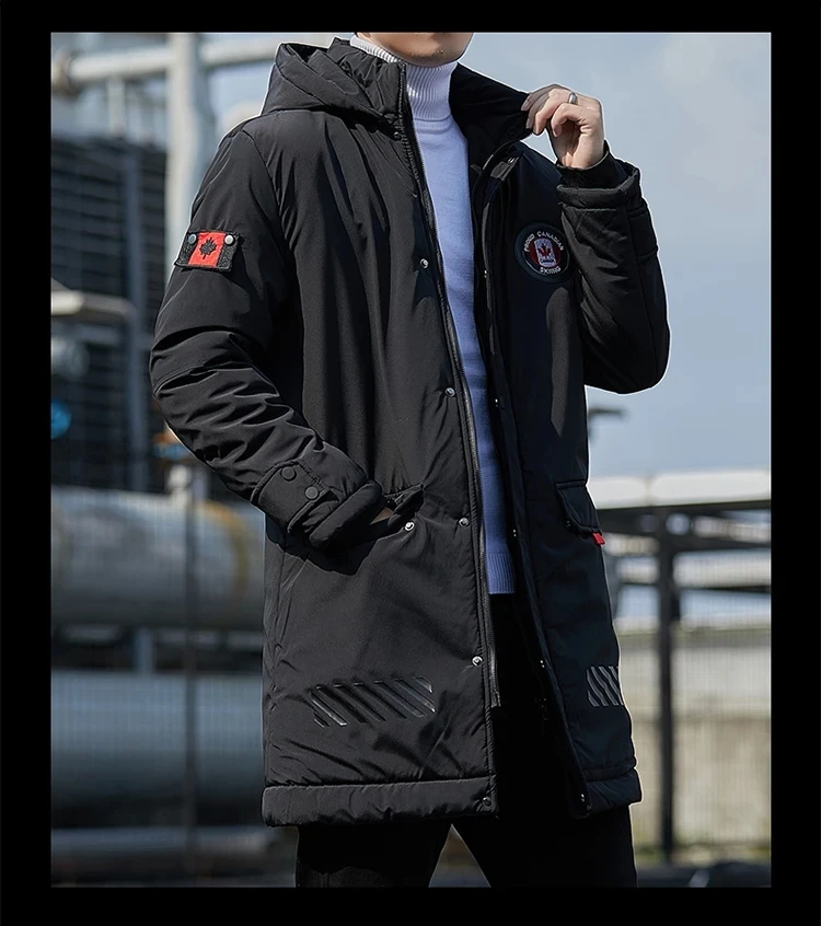 Winter Jacket Men Coat Warm Parka Oversized Thicken Long Cotton Coat Puffer Jackets Streetwear Male Down Jacket Men Clothing