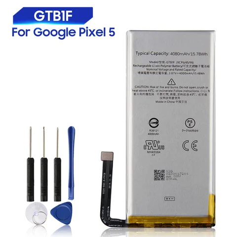 Оригинальная сменная батарея для Google Pixel5 XL Pixel5XL G025A-B Google Pixel5 Pixel 5 5A GTB1F G27FU, Оригинальная батарея для телефона