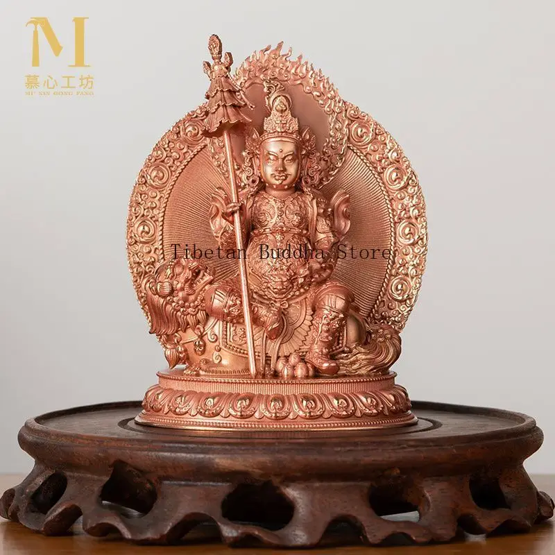 Тибетское сокровище небесная статуя чистая красная медь тантра Бог богатства