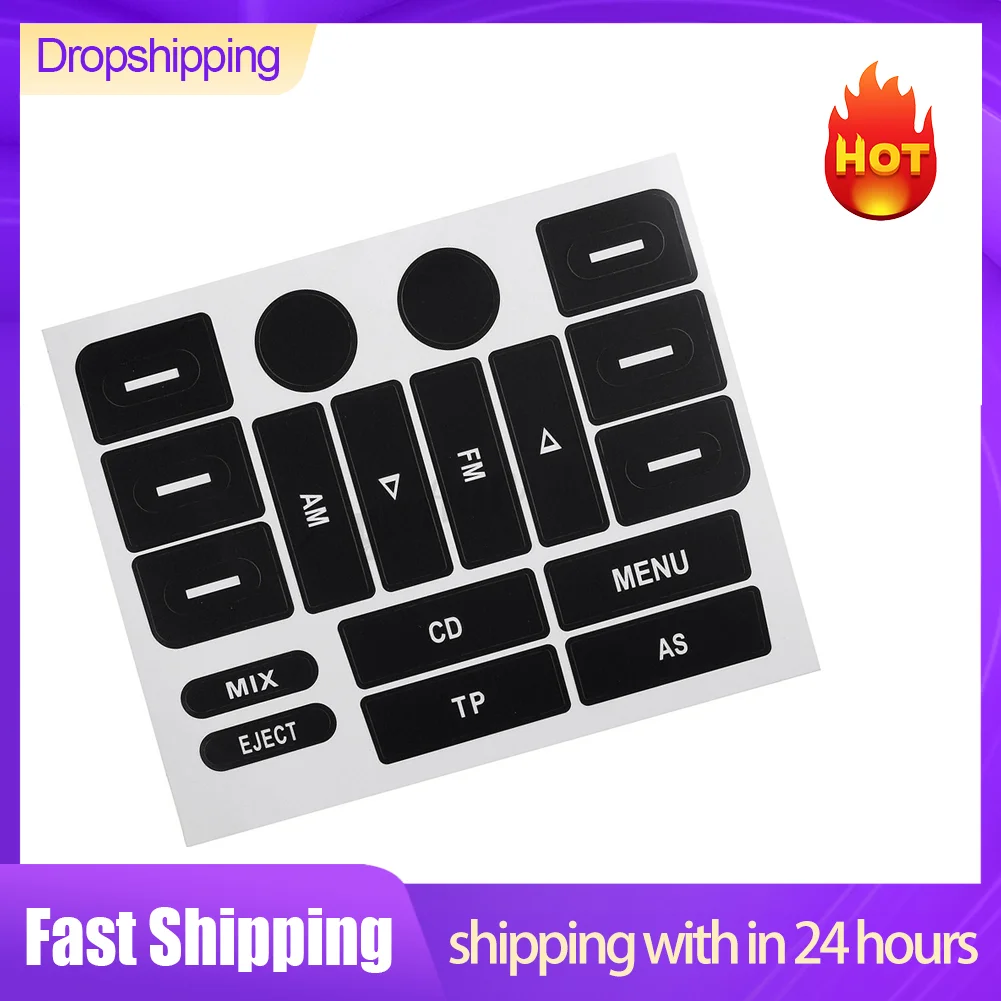 Button Repair Sticker Decals Car Fm Radio Button Repair Decals Stickers New For Golf Mk5 & For Passat Car Accessories