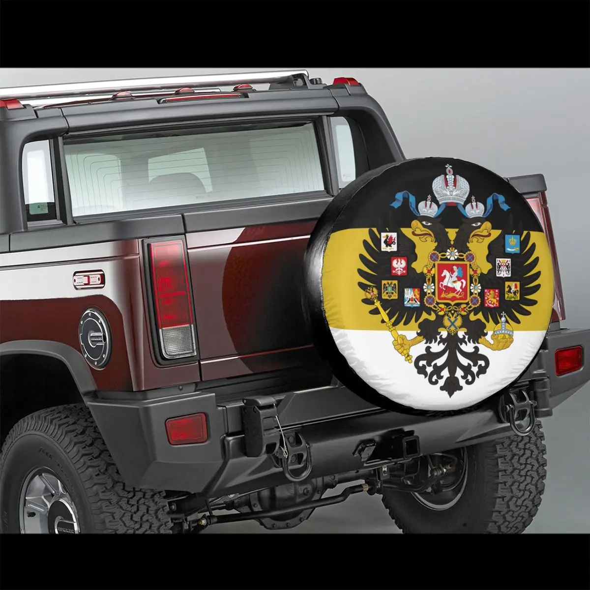 Чехол для запасных шин с российским флагом Mitsubishi Pajero Россия гордится защита