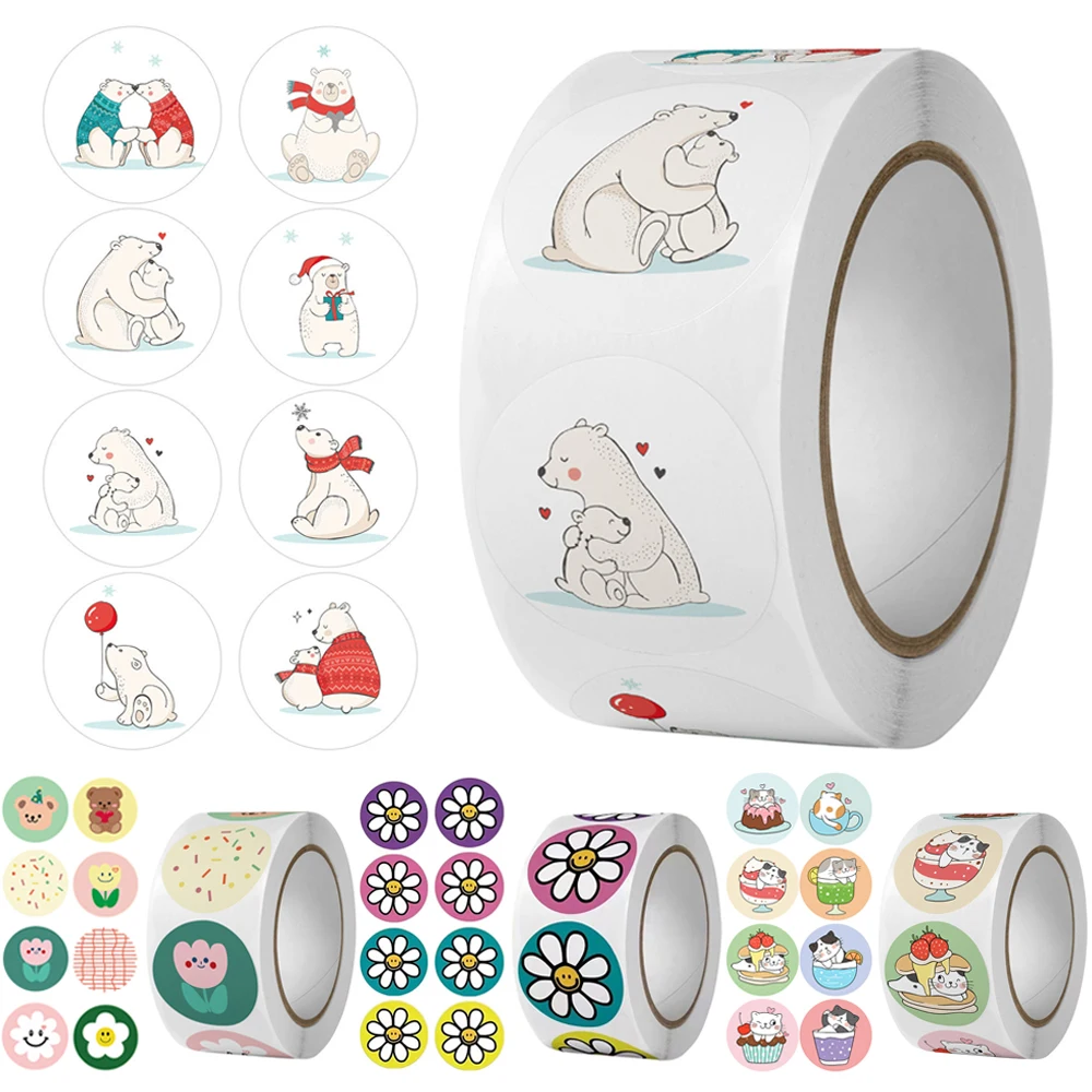 

1 Inch Cute Unicorn Sticker for Kids 100-500pcs Classic Toy Decor for School Teacher Motivational Children Reward Sticker Supply