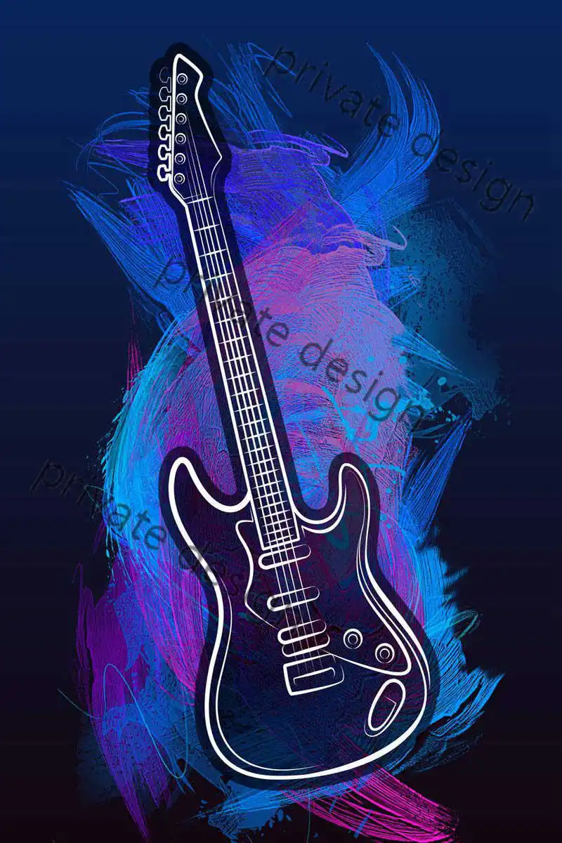 

Guitar Craze Room Decor Aesthetic Retro Vintage Metal SignWall Decor Neon Sign For Art Club Man Cave Cafe Pub Poster Not Light