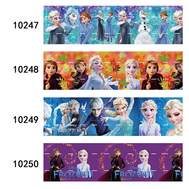 

Disney Movies Frozen Princess Grosgrain Ribbon 25mm Printed 50yards FOE for DIY Bows Craft Supplies Decoration Handmade Material