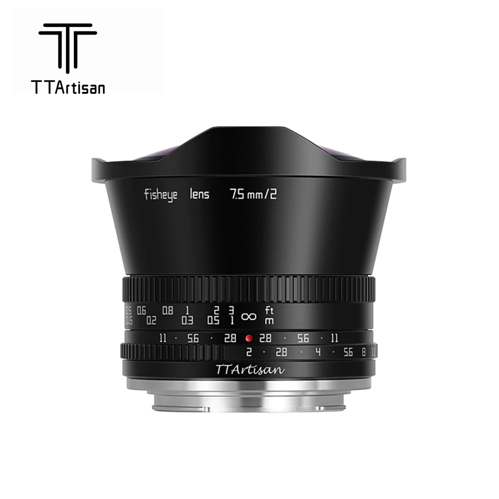 

TTArtisan 7.5mm F2 APS-C Fisheye Lens Manual Focus for Canon RF Mount Like R RP R5 R6 Black