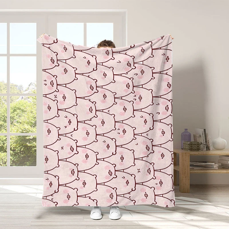 

Pink Pig Bed Blanket for Living Room Bedroom Decoration Fluffy Soft Blankets Sofa Summer Boho Home Decor Bedspread the Throw Nap