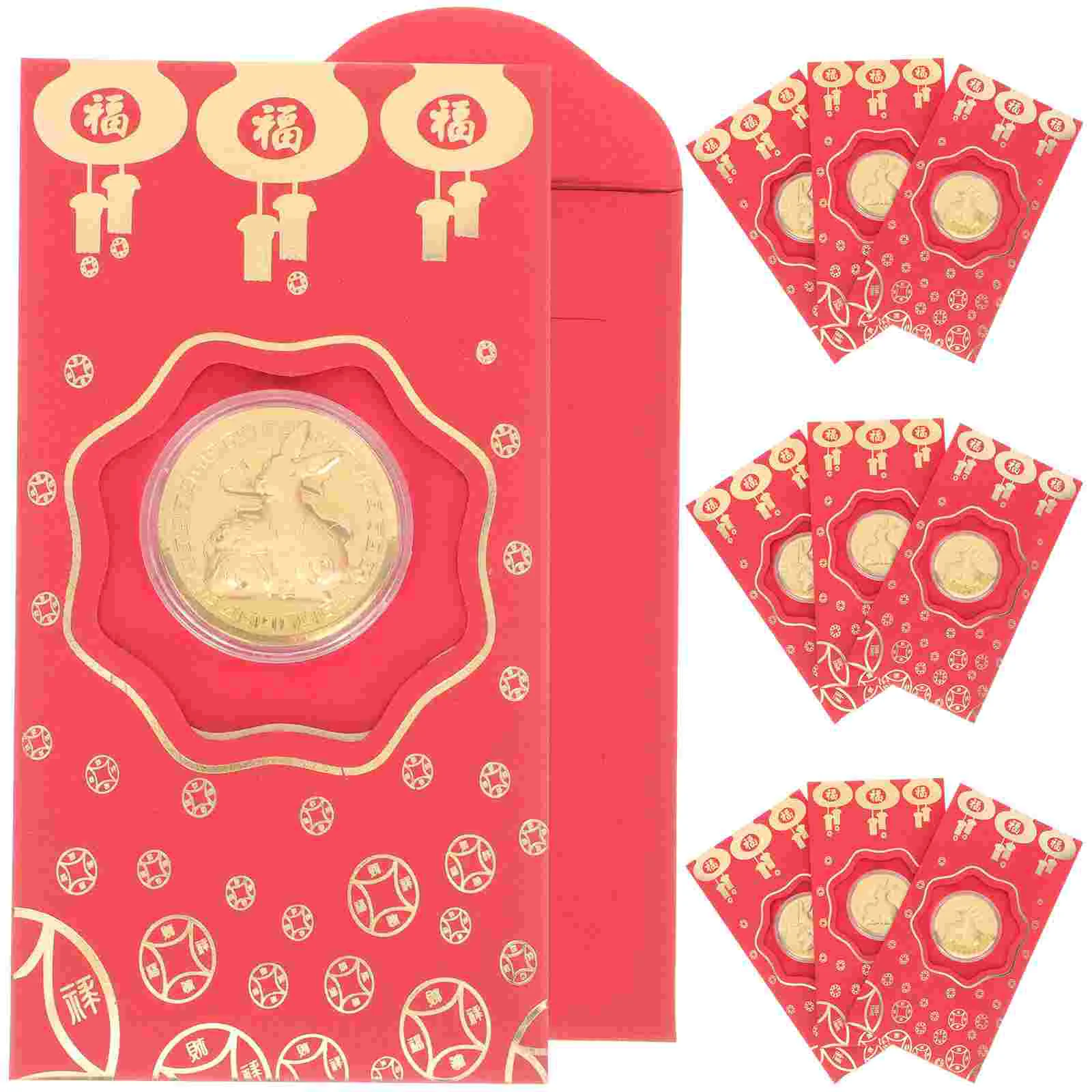

Red Envelopes Year New Festival Spring Packet Rabbit Envelope Pocket Chinese Gift Bao Hong Lucky Packets Money Cartoon Lunar2023