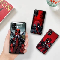 bandai marvel superhero deadpool phone case for samsung galaxy a52 a21s a02s a12 a31 a81 a10 a30 a32 a50 a80 a71 a51 5g
