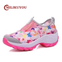 2022 women shoes fashion sneakers women mesh breathable colorful slip on female shoes platform sneakers women zapatos de mujer