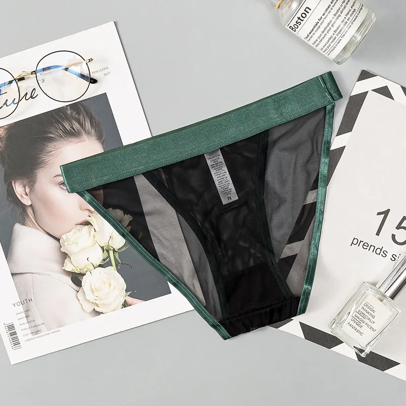 Женские сексуальные сетчатые прозрачные трусики кружевные женские мягкие