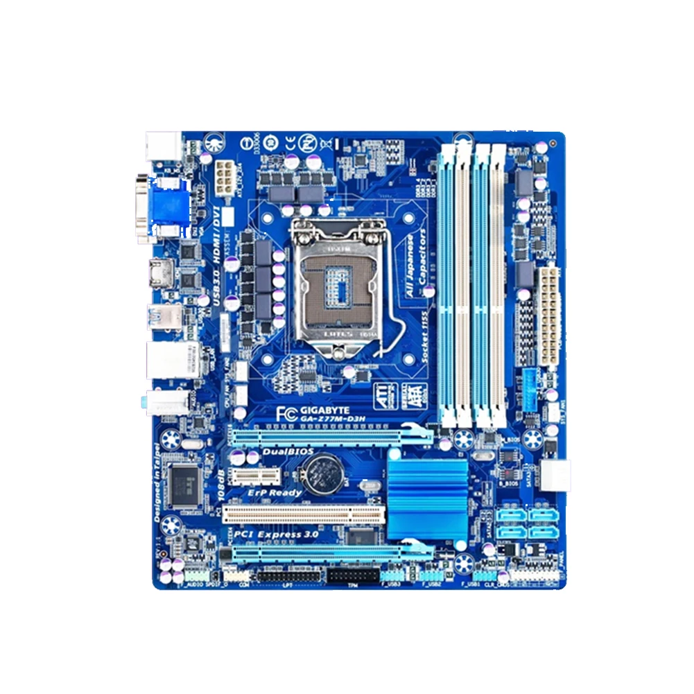 For Gigabyte GA-Z77M-D3H LGA 1155 DDR3 32G Micro ATX Motherboard Used