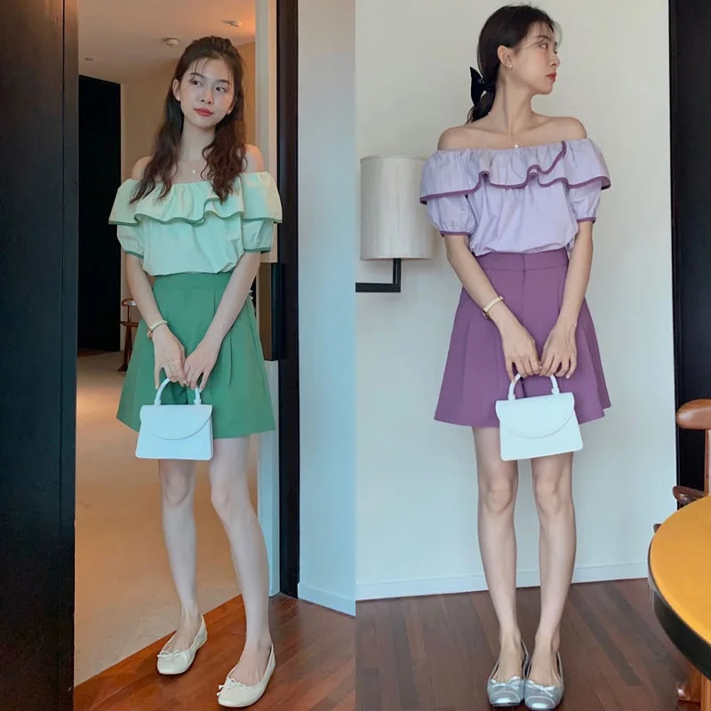 

Новые товары в корейском Instagram, простые повседневные широкие брюки с высокой талией, разноцветные белые универсальные тонкие прямые шорты для женщин