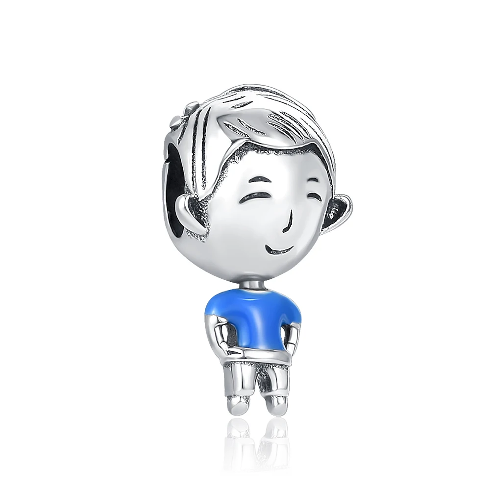 925 Стерлинговое серебро металлические бусины семья мальчик девочка доктор медсестра обаяние соответствует оригинальному подвеске обаянию браслета настоящий подарок.