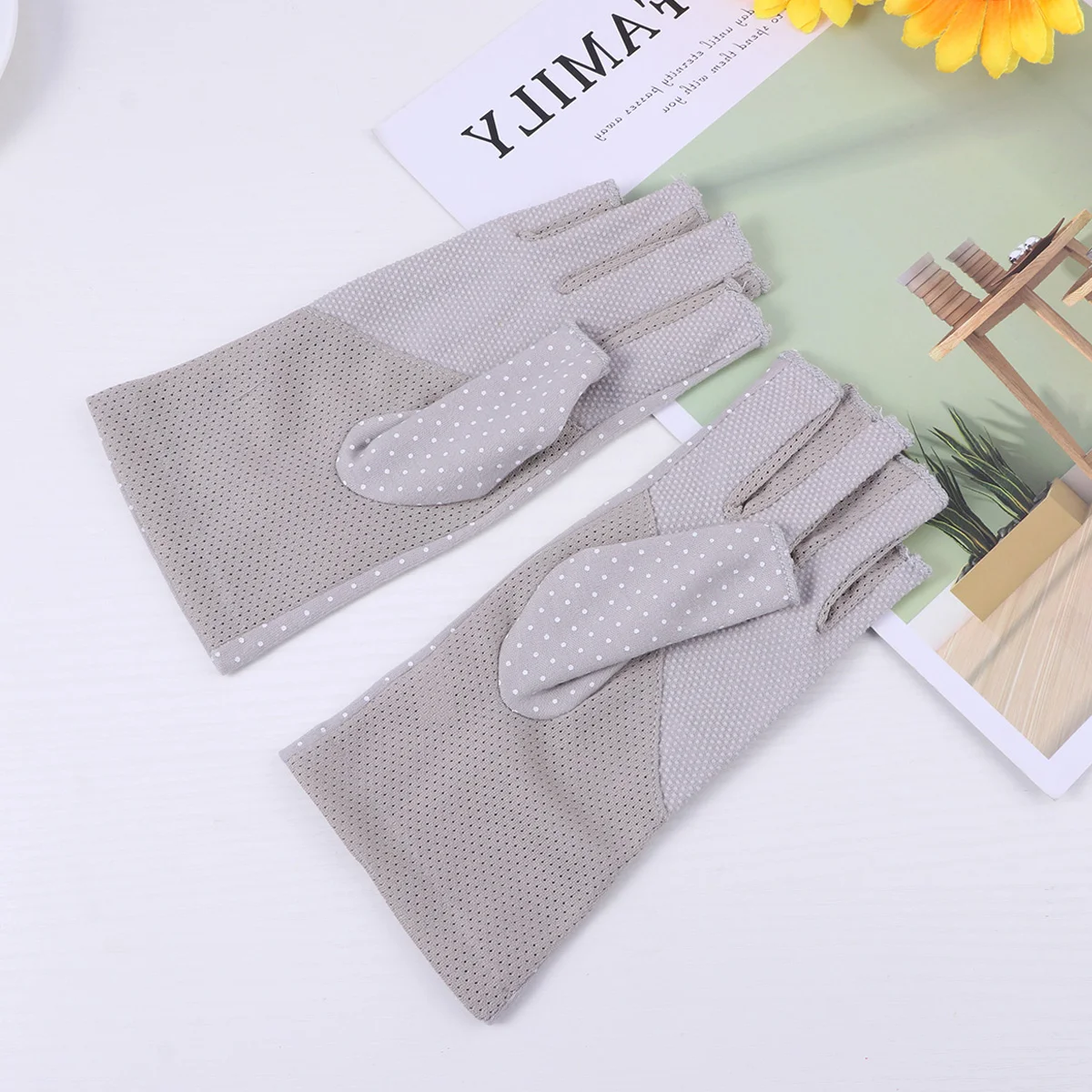 

Gloves Fingerless Sunblock Thin Half Finger Women Summer Stretchy Skin Colored Uv Protection Ultrathin Driving Work