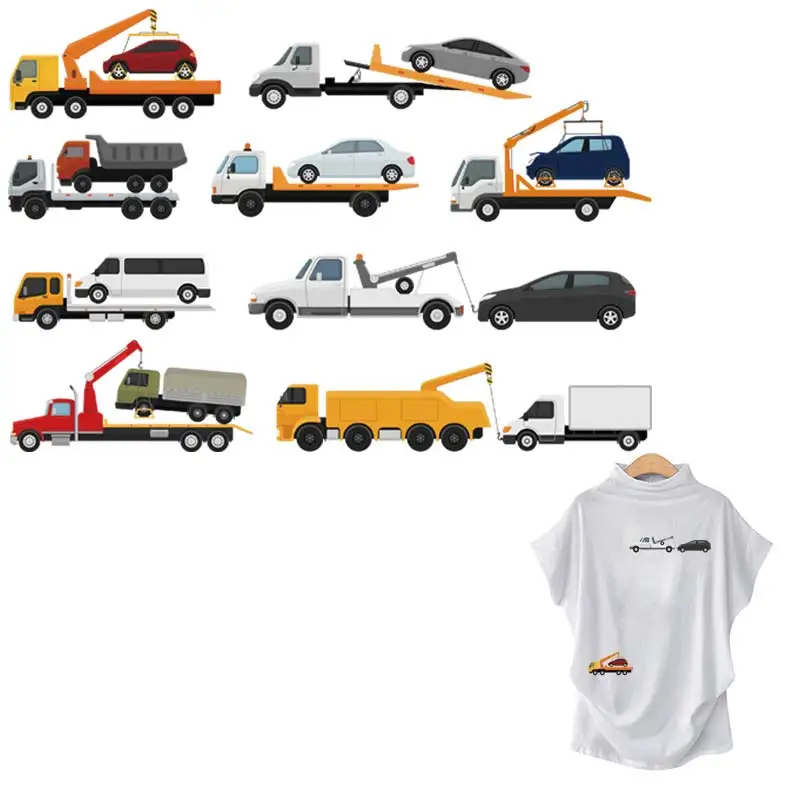 

Diy Vinyl Hoodies Tops Transfer Iron-On Utility Vehicle Clothing Badges Patches A-Level Washable Thermal Press