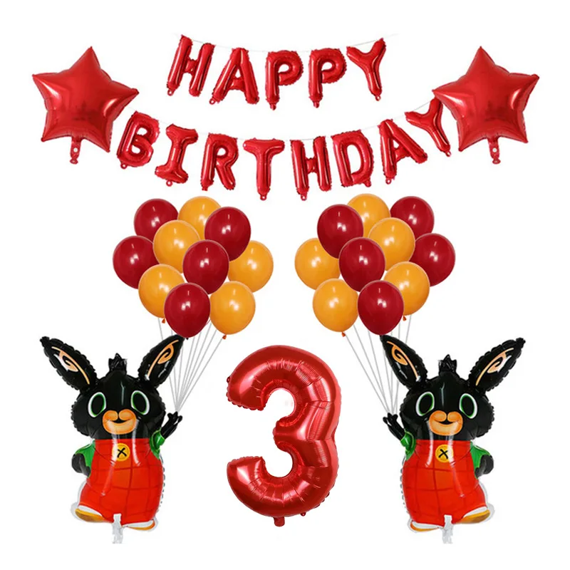 

Мультяшный воздушный шар Pando Coco с рисунком из аниме, Бинг, кролик, цифры, детские подарки на день рождения и Рождество, вечерние ексный шар дл...