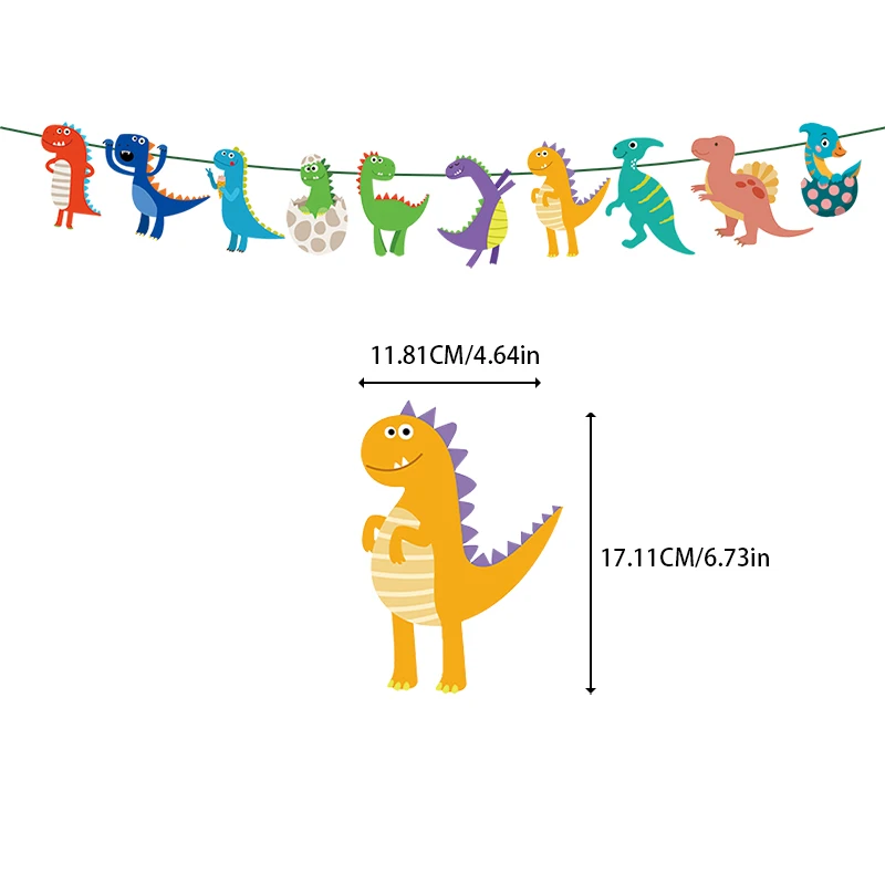 

Бумажные гирлянды с динозаврами Cyuan