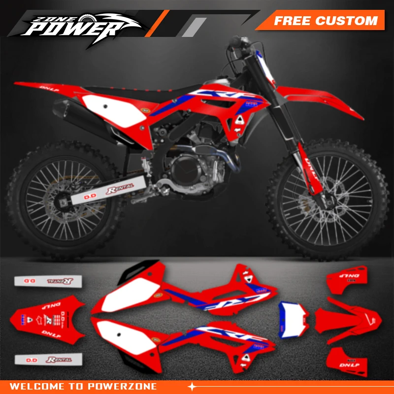 Наборы наклеек с графическими наклейками для мотоцикла Powerzone Honda CRF450R 2021-2023 CRF250