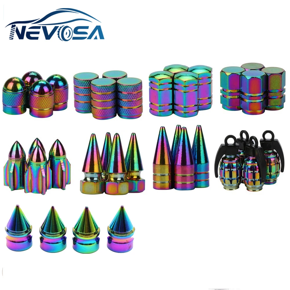 

NEVOSA 4 шт./комплект, разноцветные колпачки на клапан шины мотоцикла