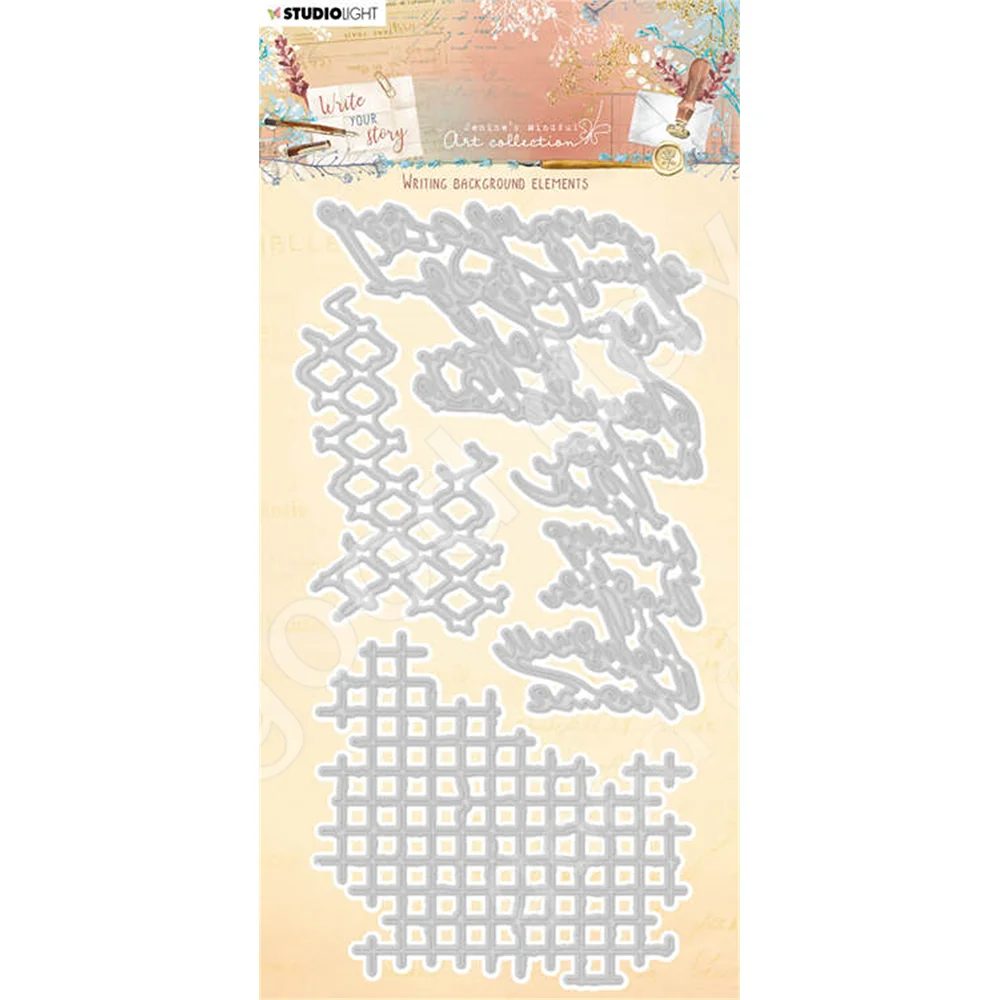 

Writing Background Elements Metal Cutting Dies for Diy Scrapbook Paper Crafts Stencils Make Photo Album Handmade Decoration Mold