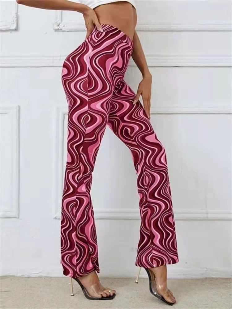 

Women Flare Leggins High Waist Print Tight Hip Lift Slim Breathable Sports Fitness Yoga Pants Jogging Sexy Joggers Leggings Y2k