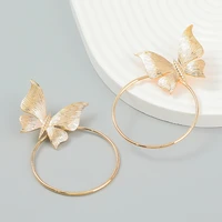 korean fashion bow hoop earrings ladies trend vintage hoop earrings accessories party jewelry