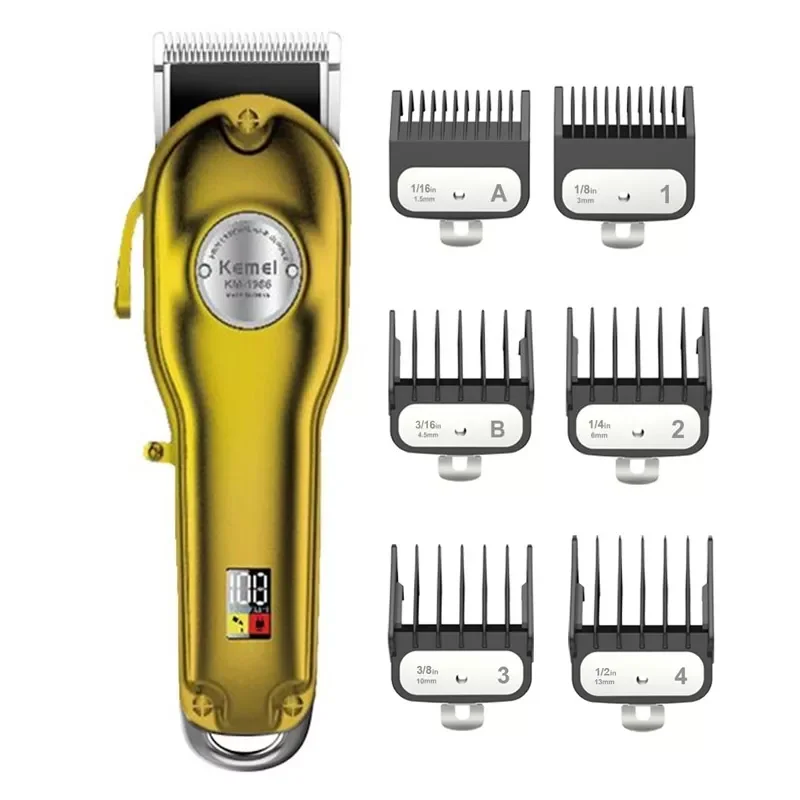 

Kemei Professional Clipper All-metal Rechargeable Hair Trimmer For Barber Men Beard Shaver Hair Cutting Machine