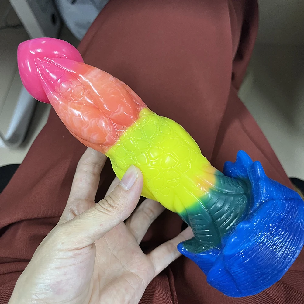 FAAK силиконовая искусственная кожа с присоской многоцветный Фэнтезийный пенис