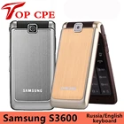 Оригинальный разблокированный Samsung S3600 камера 1,3 МП GSM 2G английская арабская клавиатура флип бу