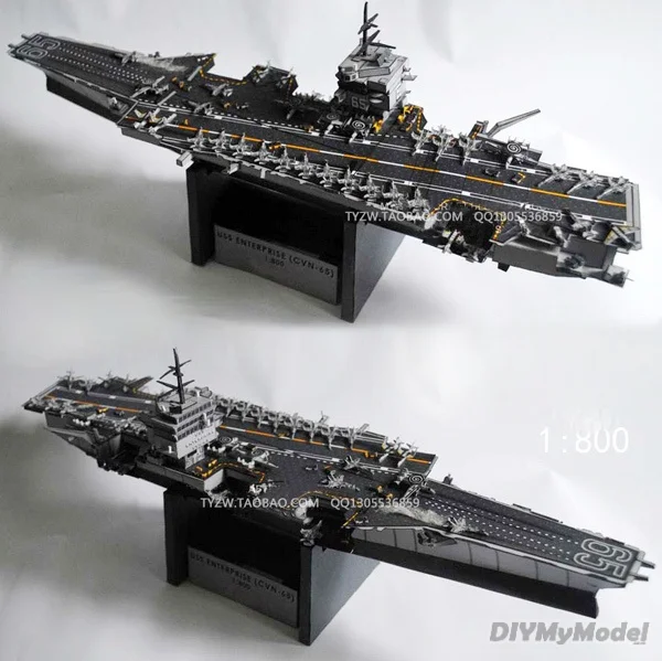 

DIYMyModeI USS Enterprise aircraft carrier CVN65 DIY paper model three-dimensional paper art military toys