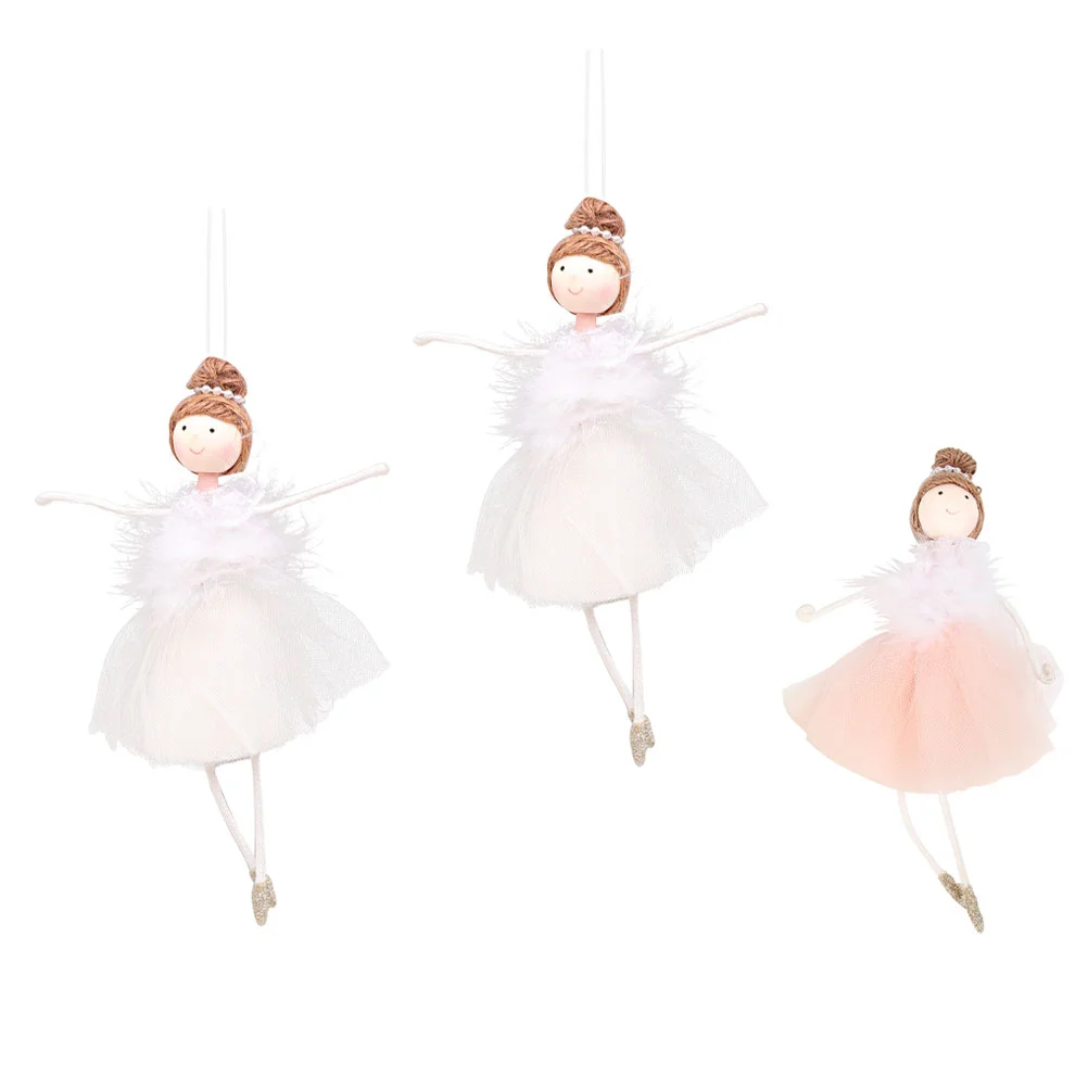 

3Pcs Ballerina Doll Ornaments Ballet Girl Decors Doll Pendants Xmas Tree Pendants for Decor Festival Xmas