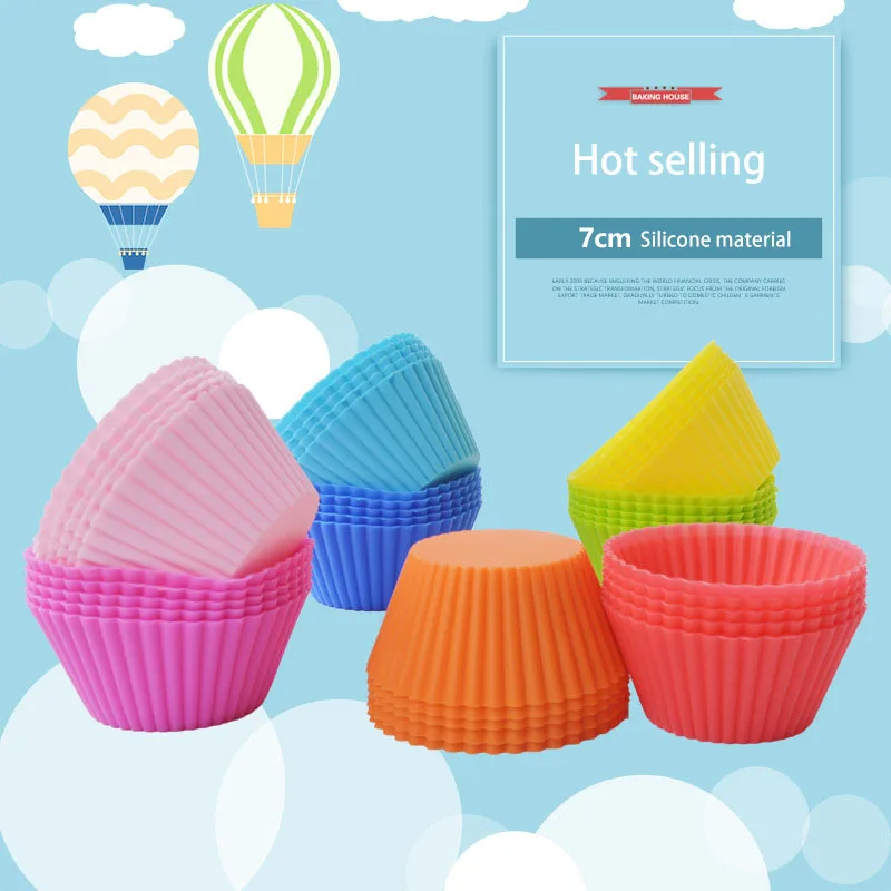 

8pcs/Set Silicone Cake Mold Round Shaped Muffin Cupcake Baking Molds Kitchen Cooking Bakeware Maker DIY Cake Decorating Tools