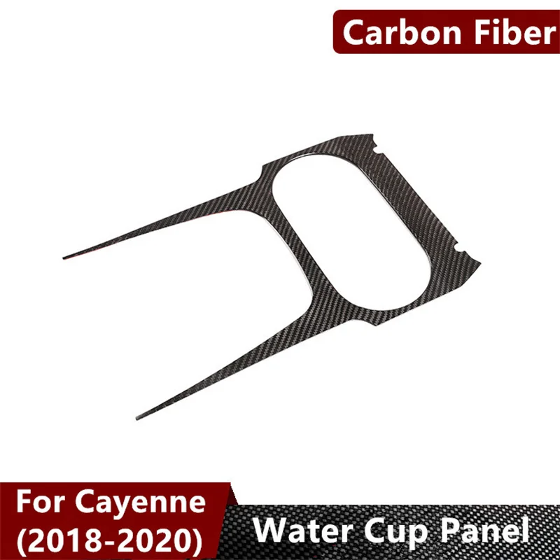 

Cupholder Panel for Porsche Cayenne 2018-2020 Carbon Fiber Car Center Control Cupholder Panel Sticker Interior Modification