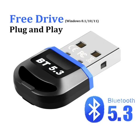 Bluetooth адаптер для ПК Usb Bluetooth 5,0 Bluetooth 5,3 5,4 ключ приемник для динамика мыши клавиатуры музыкальный аудио передатчик