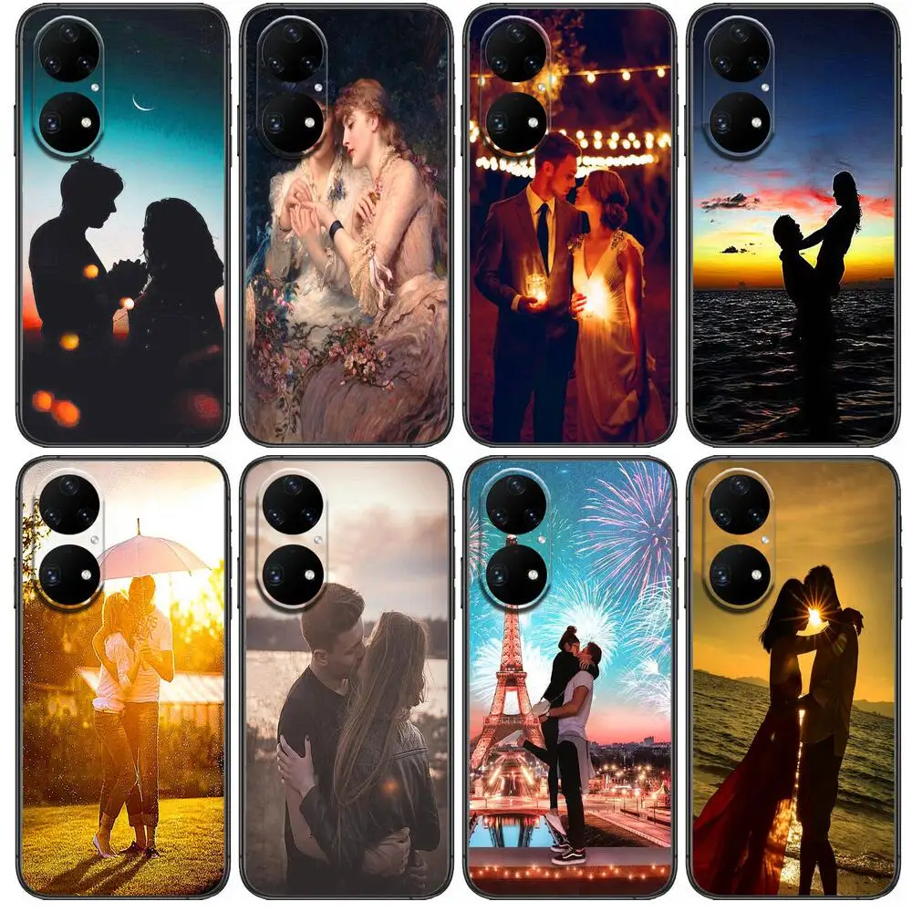 

520 Soft Black case for Huawei p50 P40 p30 P20 10 9 8 Lite E Pro Plus phone cover Department of Romance