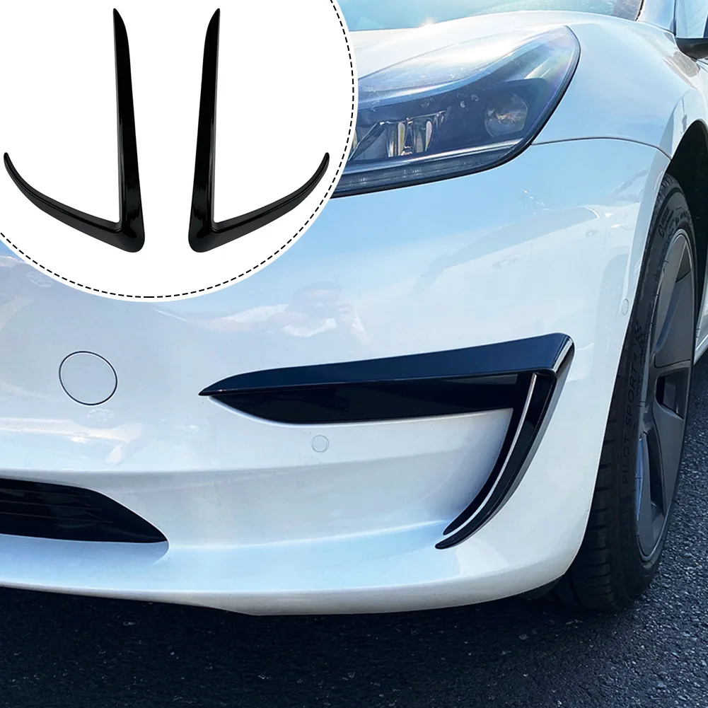 

2 шт., наклейки на передний бампер автомобиля Tesla Model 3