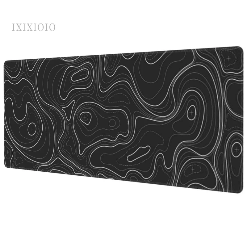 

Black And White Contours Mouse Pad Gamer XL Large New Home Mousepad XXL keyboard pad Office Non-Slip Computer Mice Pad