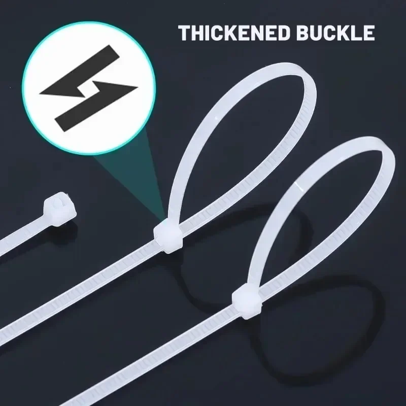 Пластиковая нейлоновая стяжка черная кабельная самоблокирующееся крепежное