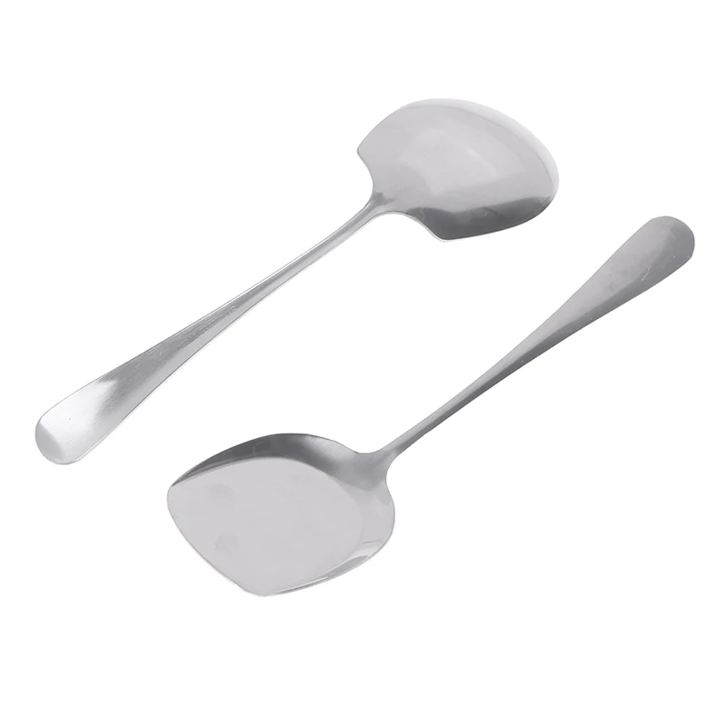 Большая ложка из нержавеющей стали столовые приборы для кухни столовая посуда