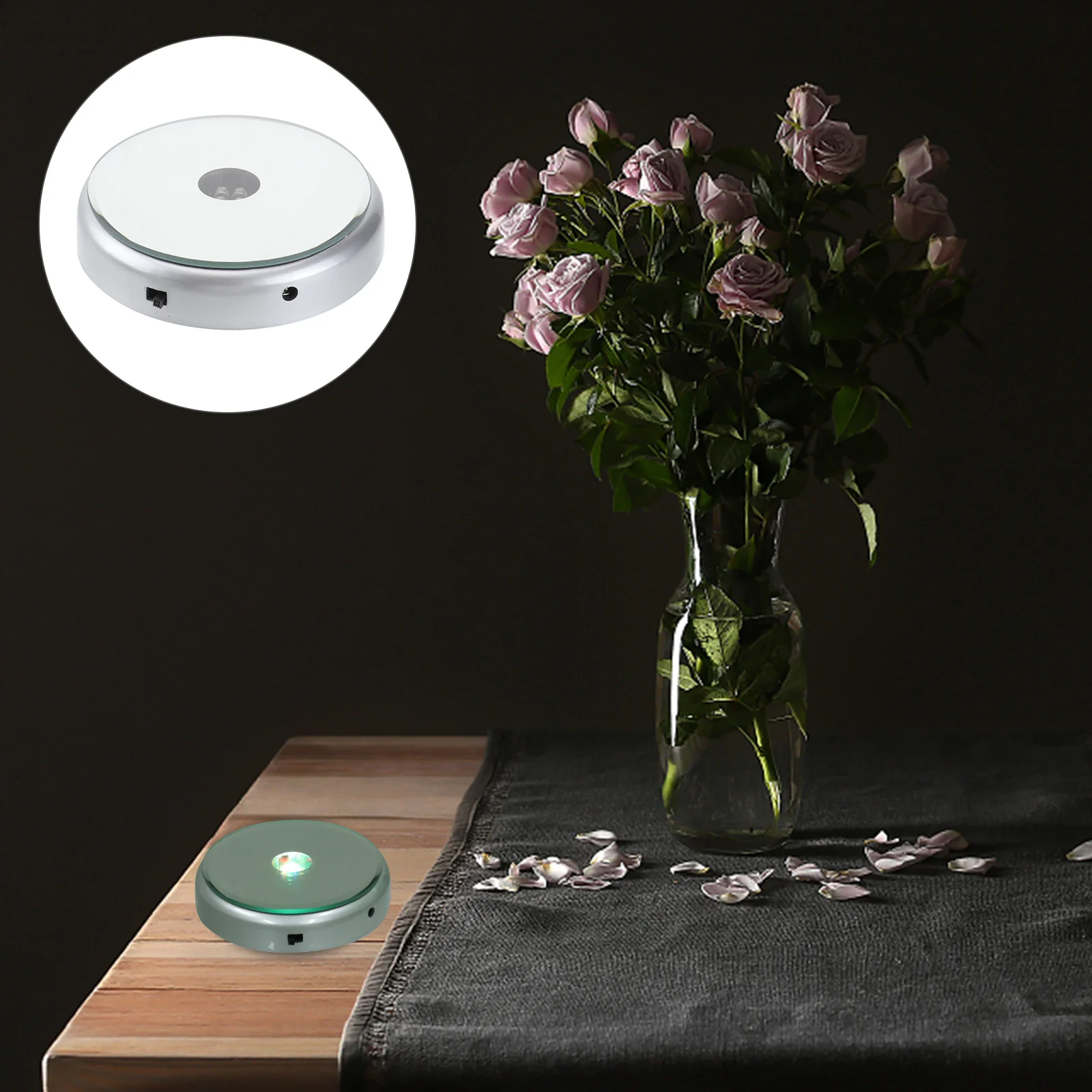 

Base Light Led Display Crystalround Stand Holder Lamp Glowingball Diy Centerpiece Lights Crafts Lighted Tablecolorful Plate