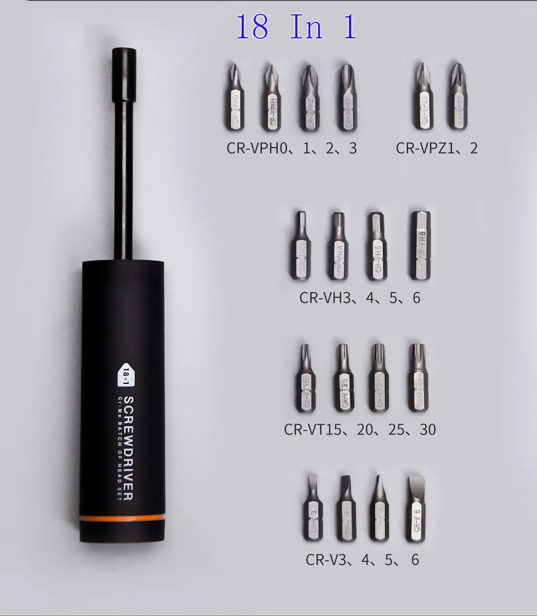 

F40 Screwdriver 18 in 1 Screwdriver High Precision Bite Cartridges Screwdriver Repair Tools